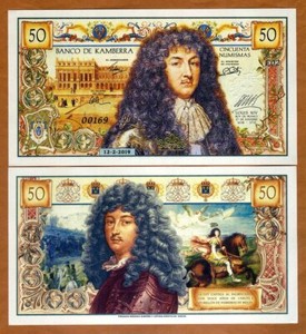 Kamberra, 50 Numismas, 2019 / 2021 UNC King Louis XIV of France, New Security 