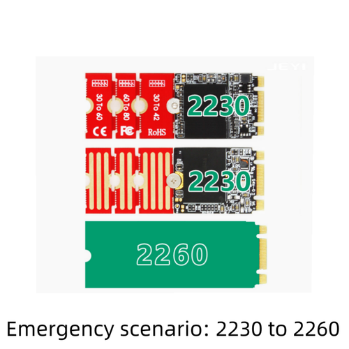 Support convertisseur d'extension longueur M.2 NGFF NVMe SSD 2230 2242 2260 à 2280 u - Photo 7/10
