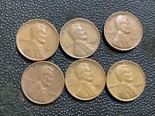 1940s Lincoln Wheat Cents 6-coin Lot Free Shipping 1940s Lincoln Wheat Cents 6-coin Lot Free Shipping
