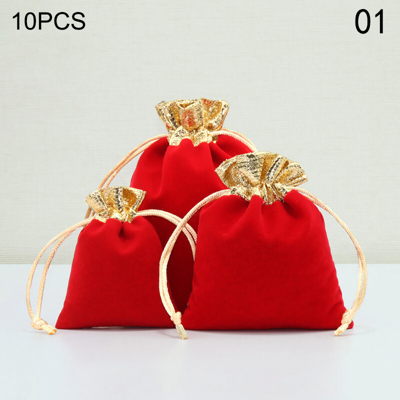 10pcs Velvet Drawstring Gift Bag Wedding Jewellery Candy Party Pouch Bags UK - Picture 3 of 12