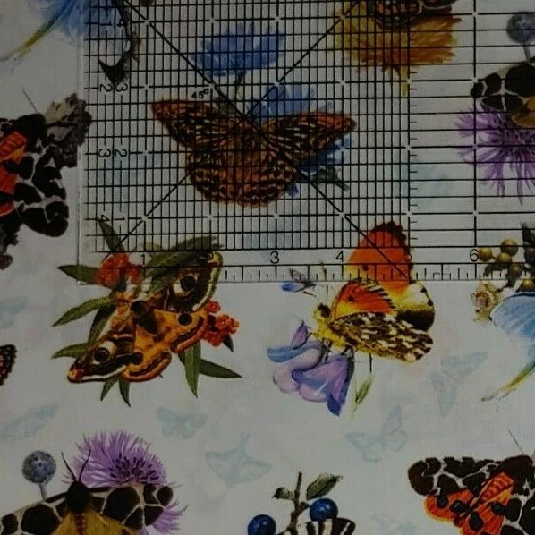 Tela de polillas mariposas ELIZABETHs ESTUDIO colchas algodón 1 1/8 yardas Foto 3 de 4