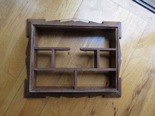 Vintage Fancy Carved Wood Shadowbox Display Wall Shelf - Picture 3 of 12