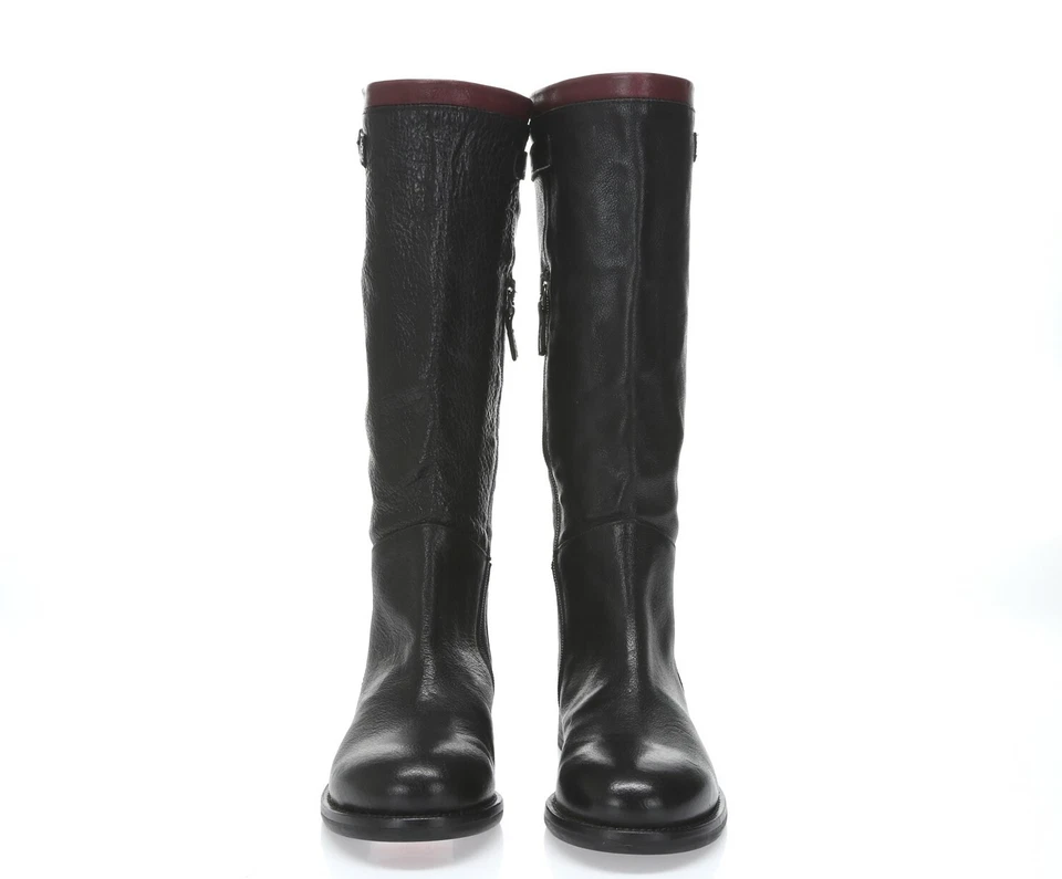 Womens LATITUDE FEMME black leather knee high boots sz. 37 - Image 4 of 4