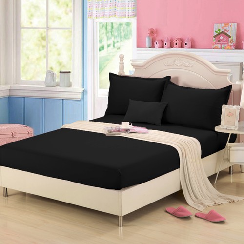 1000TC Soft Fitted Sheet Set Super King Single Double Queen Size Bed (No Flat) - Picture 9 of 77