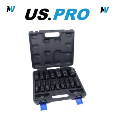 US PRO 1340 1/2'' Dr 6-Punkt Deep Impact 16-teiliges Steckschlüsselsatz - 10-32 mm