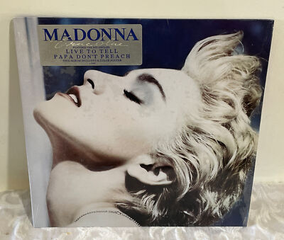 MADONNA TRUE BLUE LP & POSTER LIVE TO TELL PAPA DON'T PREACH | eBay