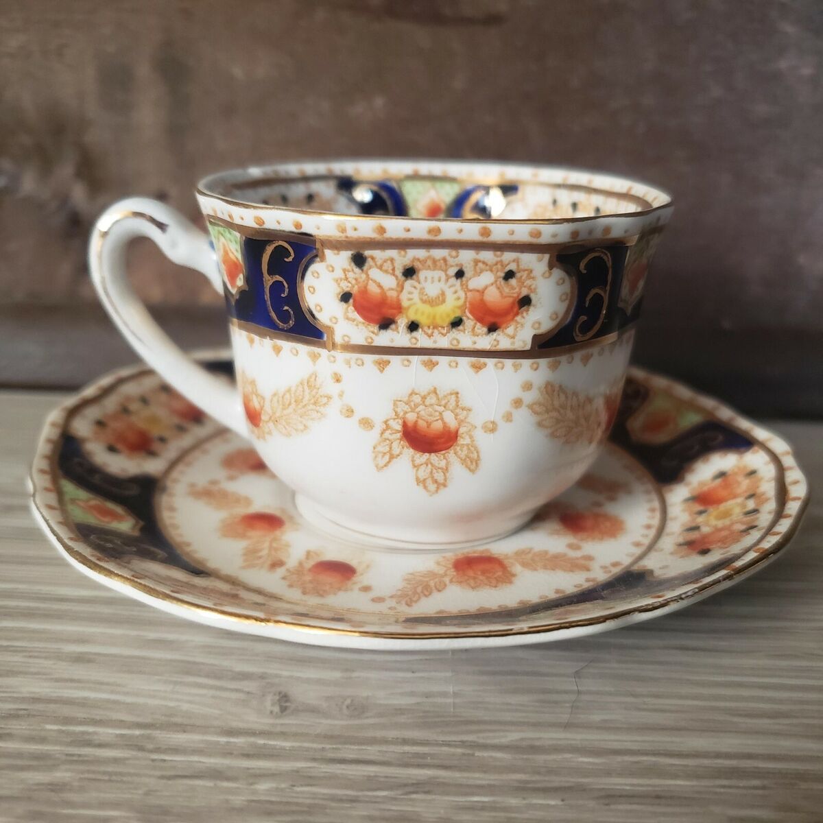 Imperial Ironstone Ware N.K.T. Cup and Saucer-Made in Japan Imperial Ironstone Ware N.K.T. Cup and Saucer-Made in Japan