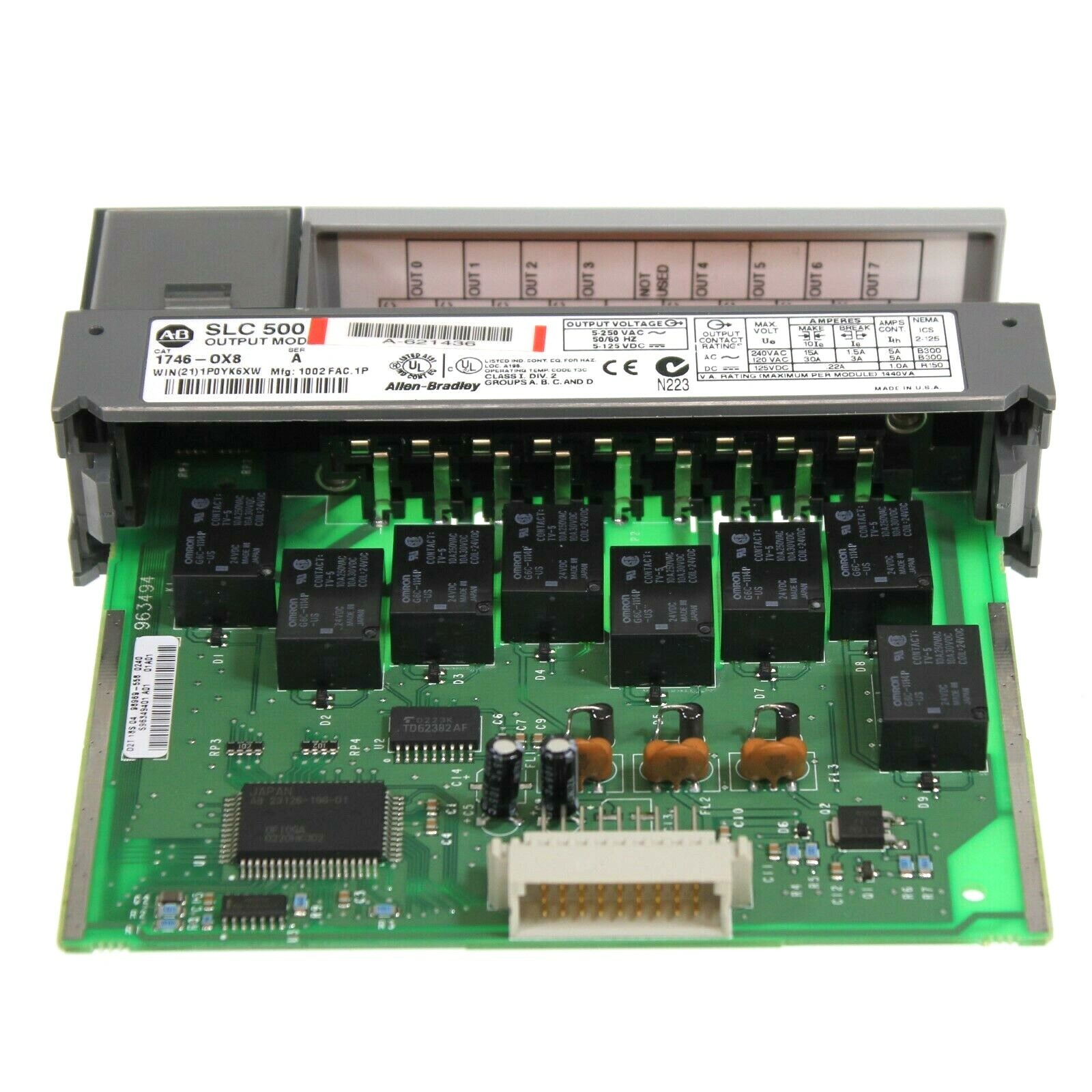 Allen Bradley 1746OX8 /A SLC 500 8Point Isolated Relay Digital
