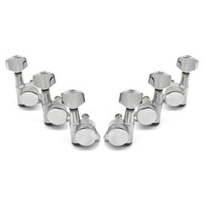 3x3 Silver Electric Guitar Locking Tuning Pegs Small Ellipse Tuners Machine Head
