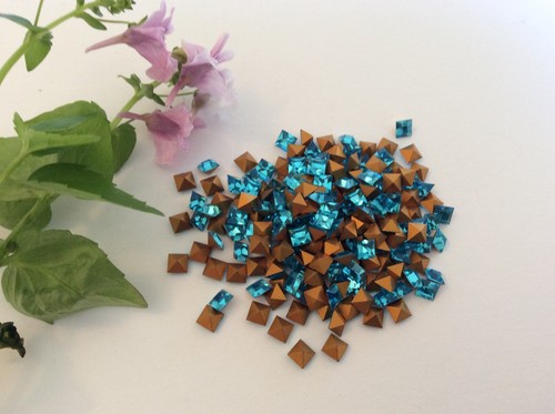 Swarovski #4401 Vintage 4x4mm square rhinestone GF 15 REPAIR CRAFT Colour Option - Picture 5 of 55
