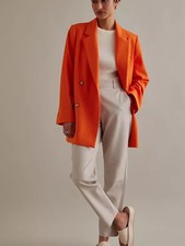 Selected Femme Anthropologie Orangeade Mynella Relaxed Fit  Blazer Uk18 Nwt Y