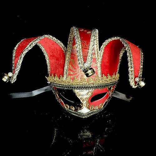 Unisex Mask Mardi Venetian New Jester Cosplay Covers Clown Half Gras Face Gift - Picture 7 of 26