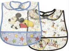 Disney Mickey 2 Pk Crumb Catcher Bibs