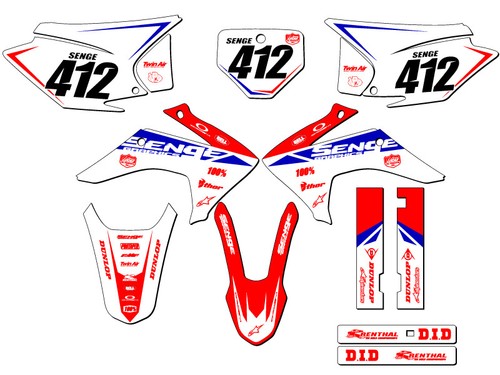 2015-2020 CRF 230 F BINARY Red Senge Graphics Kit Compatible with Honda - Foto 1 di 10