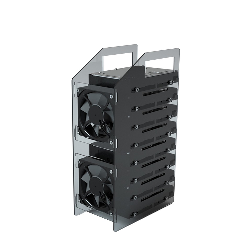 2/4/8/12 Bay Acrylic Hard Disk Rack 3.5 Inch HDD Bracket Holder Box ...