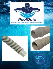 PoolQuip Grey Pool Cleaner Hose for Suction Pool Cleaners