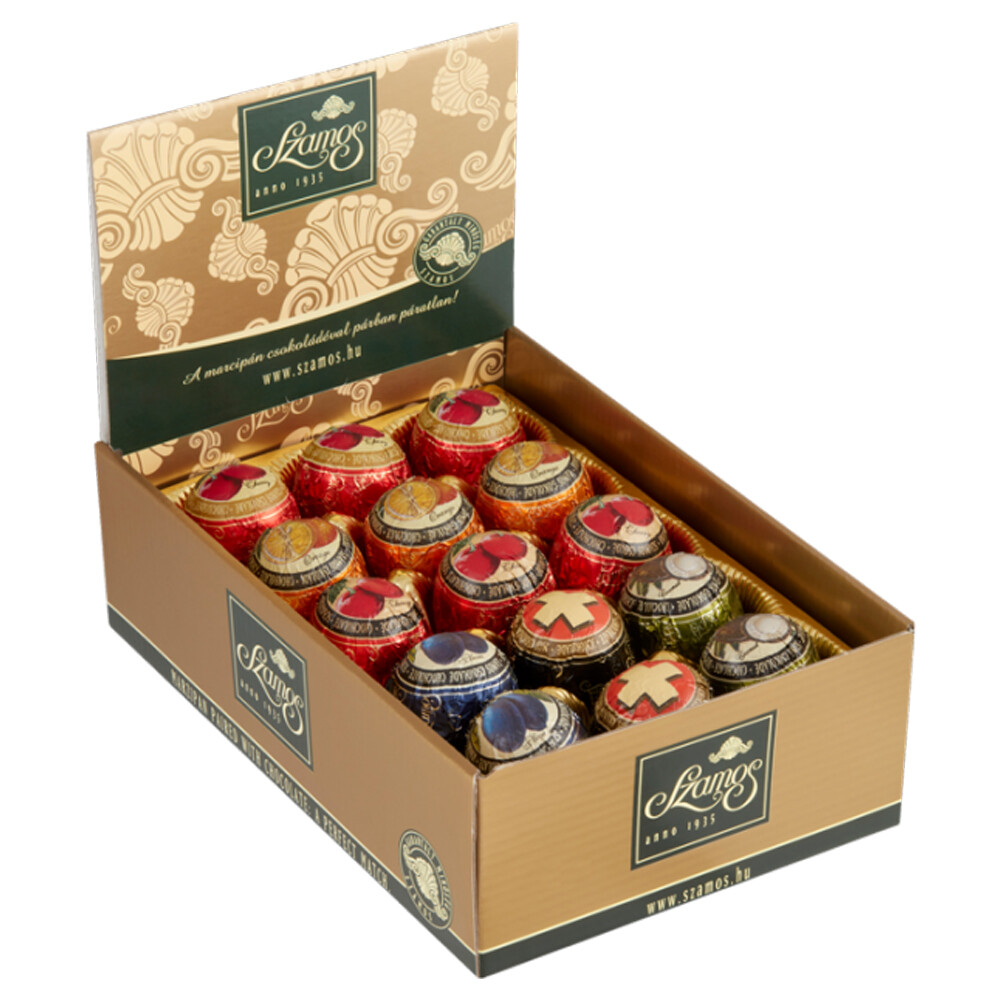 Szamos Artisan Filled Marzipan Ball Desserts with Chocolate