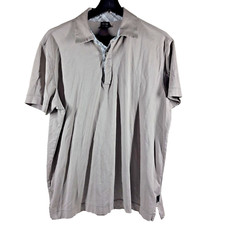 Hugo Boss Campli 02 Men's L Short Sleeve Button Up Regular Fit Polo Gray Cotton