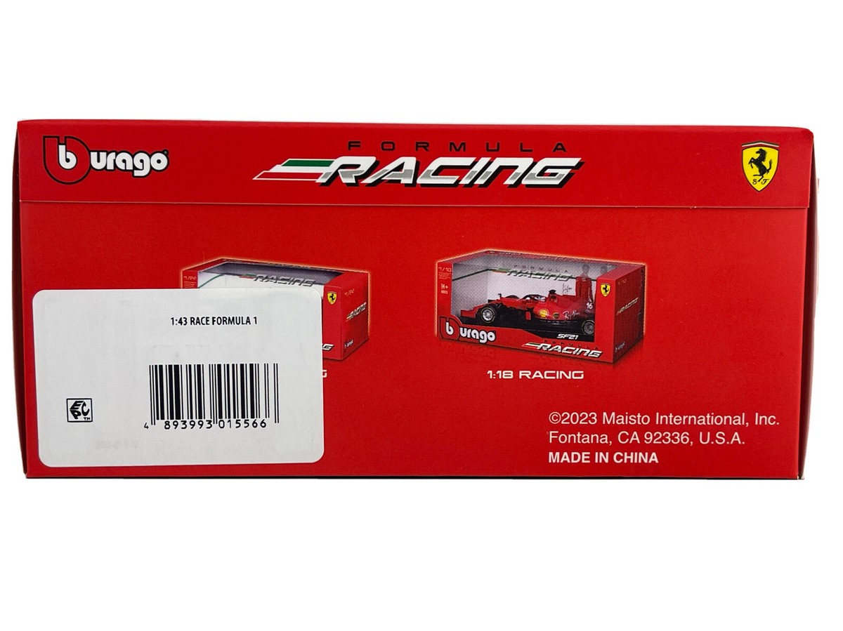 Ferrari F1 Bburago 1/24 -75 #55 Sainz - Modèle Alliage 75e Anniversaire F1 Formula 1 Bburago Ferrari F1 Bburago 1/24 -75 #55 Sainz - Modèle Alliage 75e Anniversaire F1 Formula 1 Bburago
