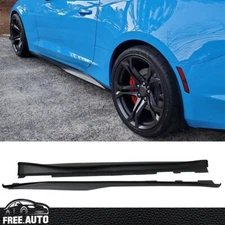 Fits 16-24 Chevrolet Camaro Side Skirts Extension Rocker Panel PP Pair ZL1 Style