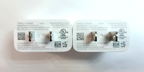 Set of 2 TCL QC13US Travel Chargers - Photo 2 sur 3