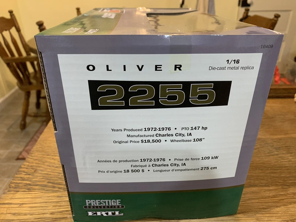 Ertl Prestige Series Oliver 2255 Diesel Wide Front Tractor 1/16 Scale NIB - Image 4 of 4