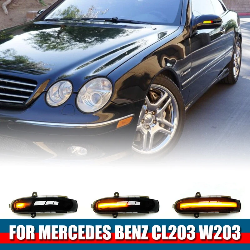 Luz de señal de giro LED de espejo lateral de humo para Mercedes W203 Clase C C200 2000-2007 Foto 4 de 4