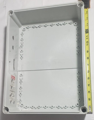 USED 15'' x 11'' Control Panel Enclosure 4 4x 12 A-474 Custom Drilled Holes NO LID