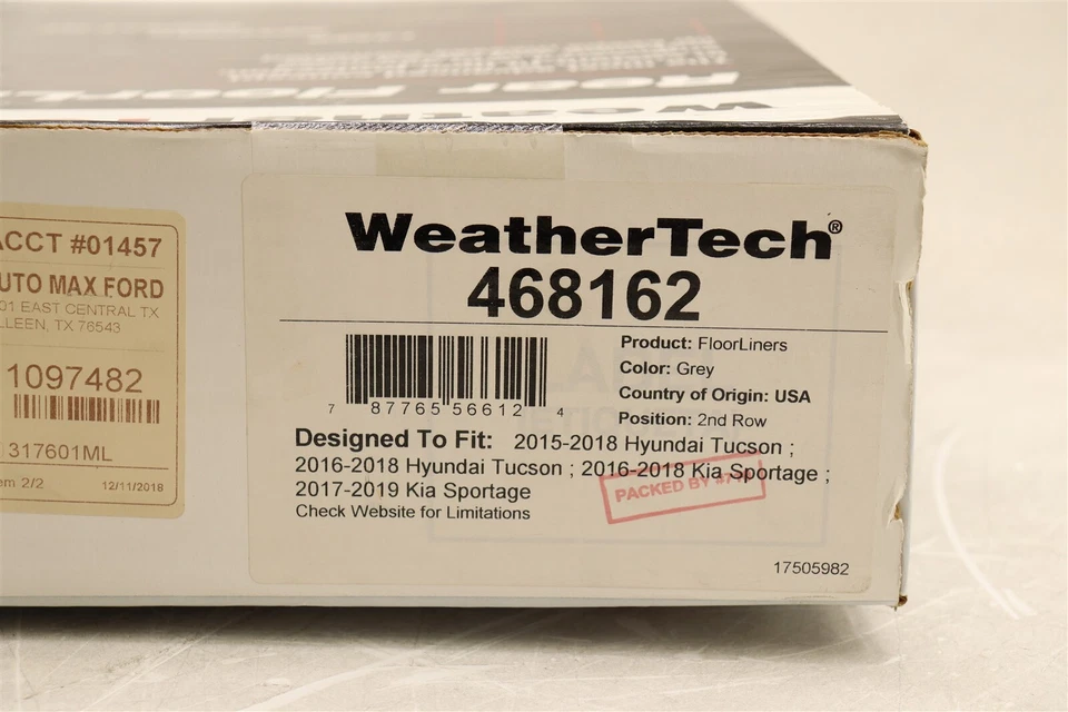 NUEVO revestimiento de piso gris para todo clima segunda fila 468162 para Tucson 16-21 Sportage 17-22 Foto 2 de 4