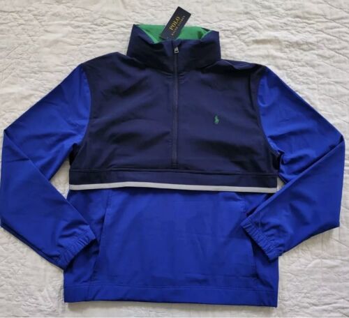 NWT POLO Ralph Lauren Boys Packable Pullover Jacket With Hood BLUE Sz XL (18-20) - Picture 4 of 18