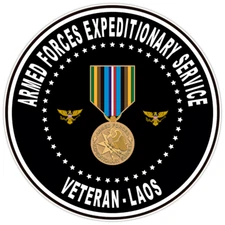 Armed Forces Expeditionary Service Veteran - Laos Bumper Sticker Vinyl Decal 5"