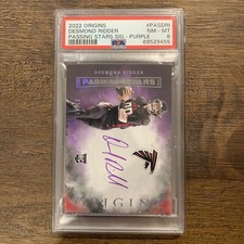 2022 Panini Origins Passing Stars Desmond Ridder On Card AUTO /17 Falcons PSA 8