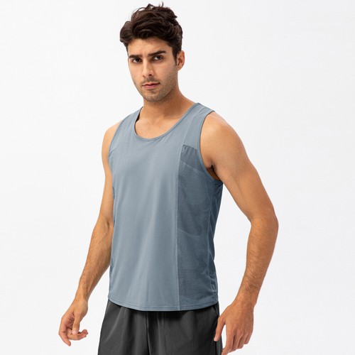 Men Summer Quick Dry Sports Loose Vest T-Shirt Fitness Running Breathable Tops - Picture 6 of 15