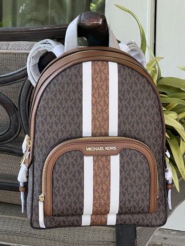MICHAEL KORS JAYCEE MEDIUM ZIP STRIPE 