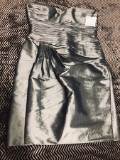 Calvin Klein, Metallic Strapless Zipper Cocktail Party Mini Dress Women Sz 10
