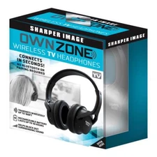 Sharper Image Own Zone WN011112 Own Zone Black Wireless TV Headphones