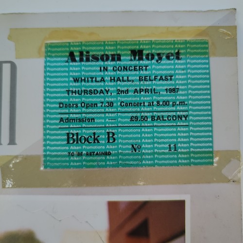 Alison Moyet Raindancing Tour Concert Programme &Ticket Whitla Hall Belfast 1987 - Picture 3 of 12
