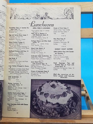 MENUS FOR EVERY DAY OF THE YEAR Recipe Booklet 1941 Culinary Arts Institute Pics - Foto 5 di 7