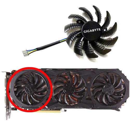 Grafikkarte Kühler Lüfter Fan für Gigabyte GTX980 980ti GAMING-4GD PLD08010S12HH - Photo 5/16