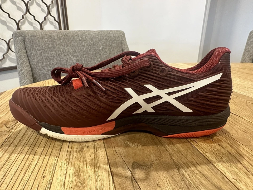 Asics Solution Speed FF 2 全新 1041A182 古董红色 7.5 男式 — 第 3/4 张图片