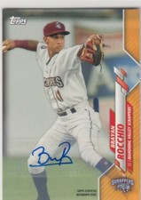 2020 Topps Pro Debut BRAYAN ROCCHIO Orange Autograph Auto #200 Indians 13/25