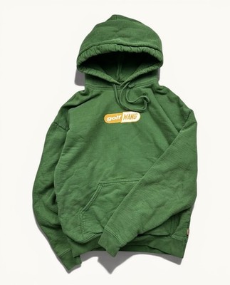 Men s Golf Wang OFWGKTA Spellout Hoodie Green Cotton Sz Small Tyler The Creator