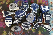 15 Piece DALLAS Football Team Shoe Charms Shoe Decorations NEW COWBOY