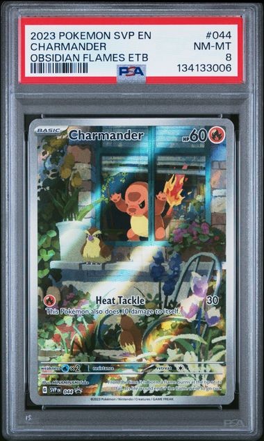 PSA 8 NM-MT Charmander Obsidian Flames ETB Promo 2023 Pokemon SVP 044