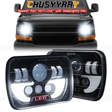 Pair 7x6 5x7 Led Headlights Square For Chevy Express Cargo Van 1500 2500 3500 Pair 7x6 5x7 Led Headlights Square For Chevy Express Cargo Van 1500 2500 3500