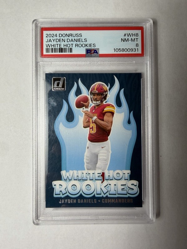 Panini Donruss 2024 Jayden Daniels White Hot Rookies #WH8 PSA 9 Commanders