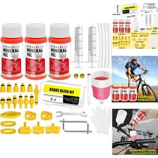 Hydraulic Brake Bleed Kit with 180ml Mineral Oil for Shimano Tektro TRP MTB Road