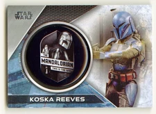 2021 Star Wars The Mandalorian Button Trading Card MC-KTW Koska Reeves Topps