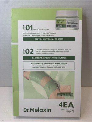CACTOX DE-PUFFING Pore Relief GEL MASK 4EA with Cactus Cooling Reduce Puffiness