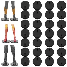 28PCS 6 Inch Action Figure Stand Display Bases with Peg Toy Organizer Holder ...